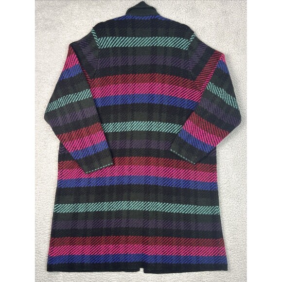 Torrid Notched Collar Cardigan Sweater Plaid Multi Size 4 4X 26 Car Coat - Picture 6 of 7